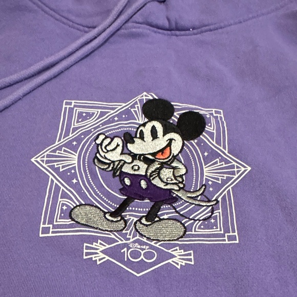 100 Anniversary Embroidered XL Purple Disneyland Hoodie 💜 - Picture 2 of 8